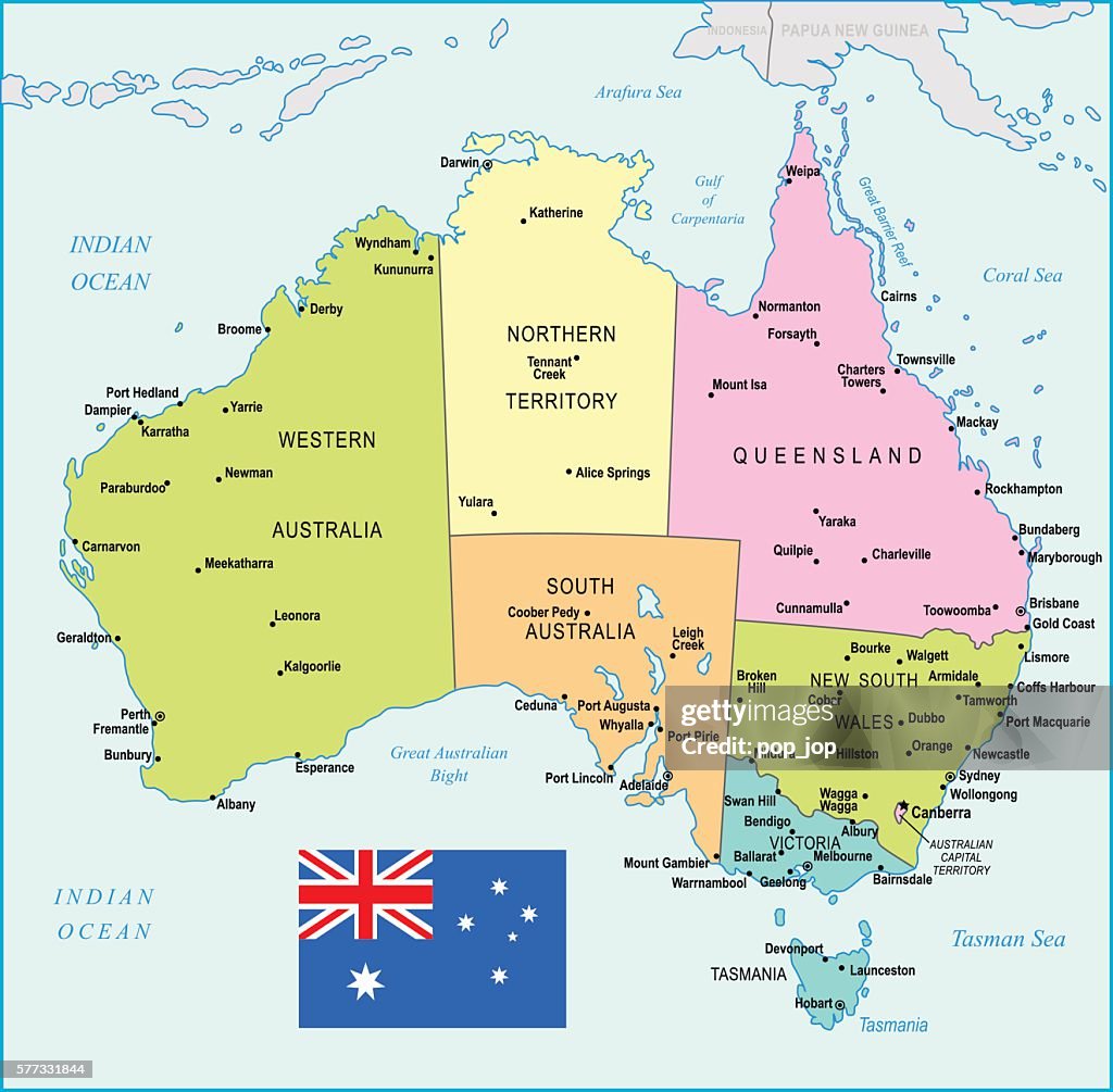 Australia Map - illustration