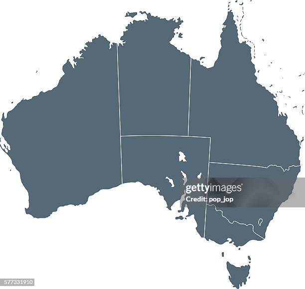 stockillustraties, clipart, cartoons en iconen met australia map - victoria map
