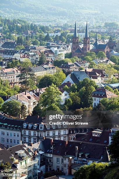 freiburg from schlossberg - freiburg im breisgau stock pictures, royalty-free photos & images