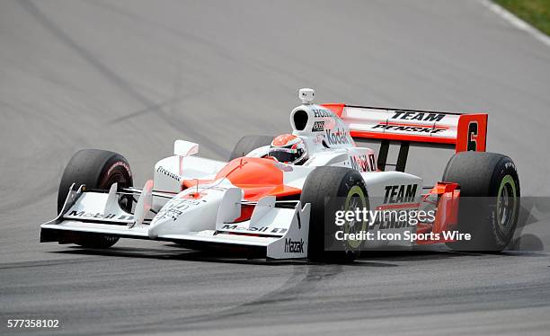 Driver Ryan Briscoe during the running of the Honda Indy 200 at Mid Ohio.