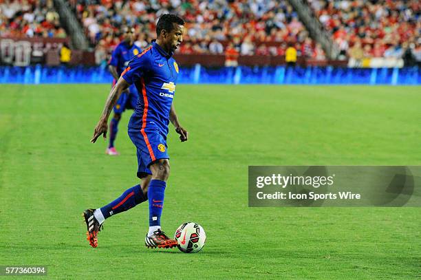 Manchester United Nani in action against Inter Milan in a International Champions Cup match at FedEx Field in Landover, MD. Where Manchester United...