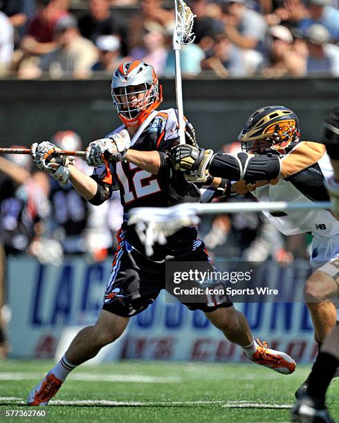 Denver Outlaws' Midfielder Peter Striebel in action against the Rochester Rattlers at the Championship Game of the Major League Lacrosse Championship...