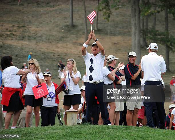 Anthony Kim during the first day of the 37th Ryder Cup at Valhalla CC in Louisville, Kentucky.