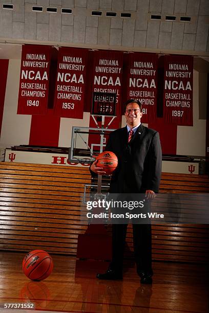 Indiana Hoosier Basketball Coach Tom Crean poses for a portrait in Bloomington, Ind.