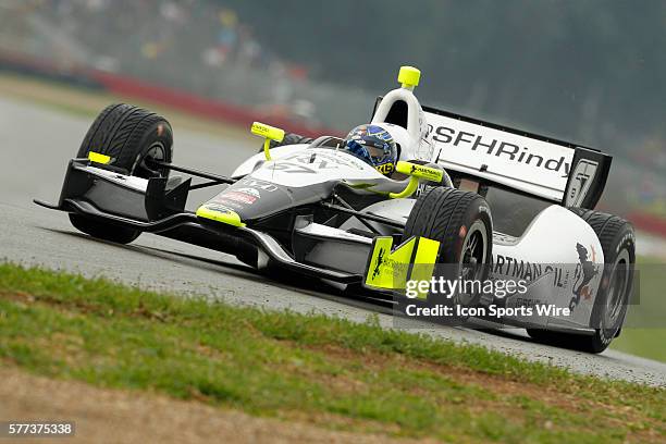 IndyCar Driver Josef Newgarden in action during the Qualifications for The Honda Indy 200 at the Mid-Ohio Sports Car Course in Lexington, OH