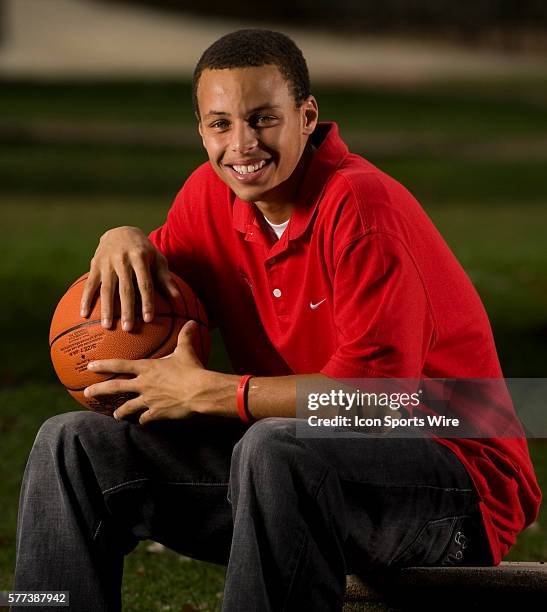 Portrait of Davidson basketball player Stephen Curry on the campus of Davidson University on Thursday, Sept. 9, 2008.