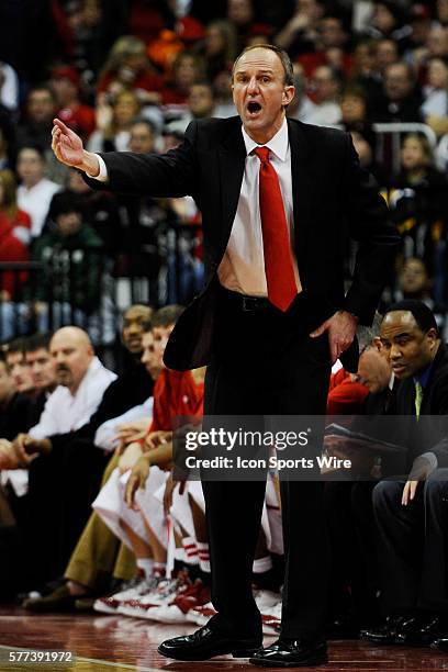 Ohio State Buckeyes head basketball coach Thad Matta during the Ohio State Buckeyes 83-59 win over the North Carolina-Asheville Bulldogs at Value...