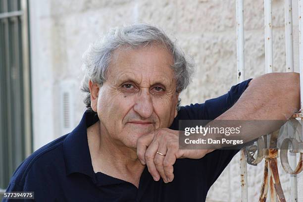 Portrait of Israeli author Abraham B Yehoshua, in the Mishkenot Sha'ananim neighborhood, Jerusalem, Israel, July 21, 2006.