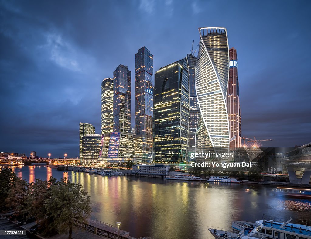Moscow Skyline at Night