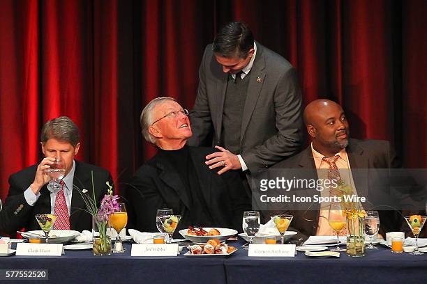 Chairman and CEO of Kansas City Chiefs, Chairman, FC Dallas Clark Hunt; former Washington Redskins head coach Joe Gibbs; actor Jim Caviezel and...