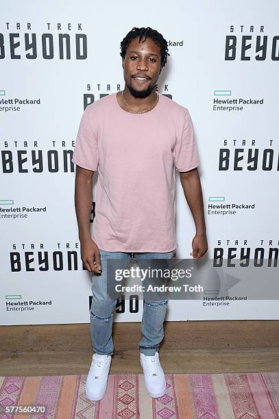 Shameik Moore attends the "Star Trek Beyond" New York premiere at Crosby Street Hotel on July 18, 2016 in New York City.