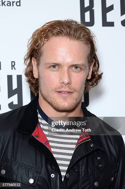 Sam Heughan attends the "Star Trek Beyond" New York premiere at Crosby Street Hotel on July 18, 2016 in New York City.