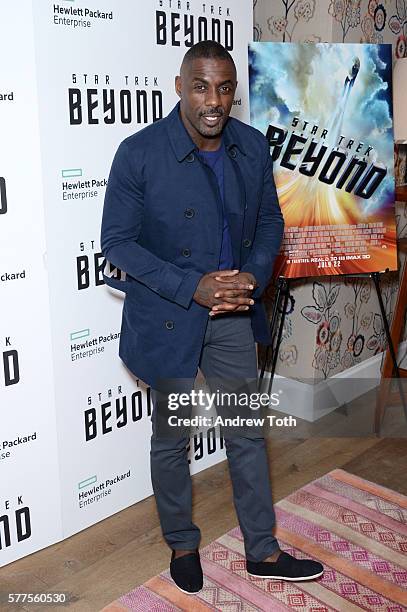 Idris Elba attends the "Star Trek Beyond" New York premiere at Crosby Street Hotel on July 18, 2016 in New York City.