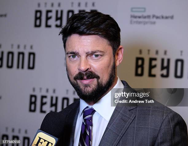 Karl Urban attends the "Star Trek Beyond" New York premiere at Crosby Street Hotel on July 18, 2016 in New York City.