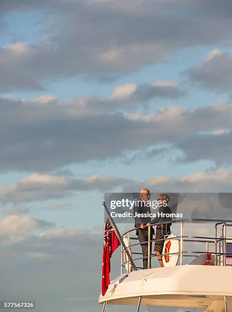 Vice-President Joe Biden takes a cruise on Sydney Harbour with Australian Foreign Minister Julie Bishop on July 19, 2016 in Sydney, Australia. Biden...