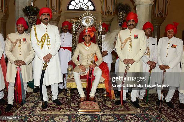 Maharaja Padmanabh Singh at his 18th birthday celebrations with traditional rituals and ceremonies at the City Palace in Jaipur.