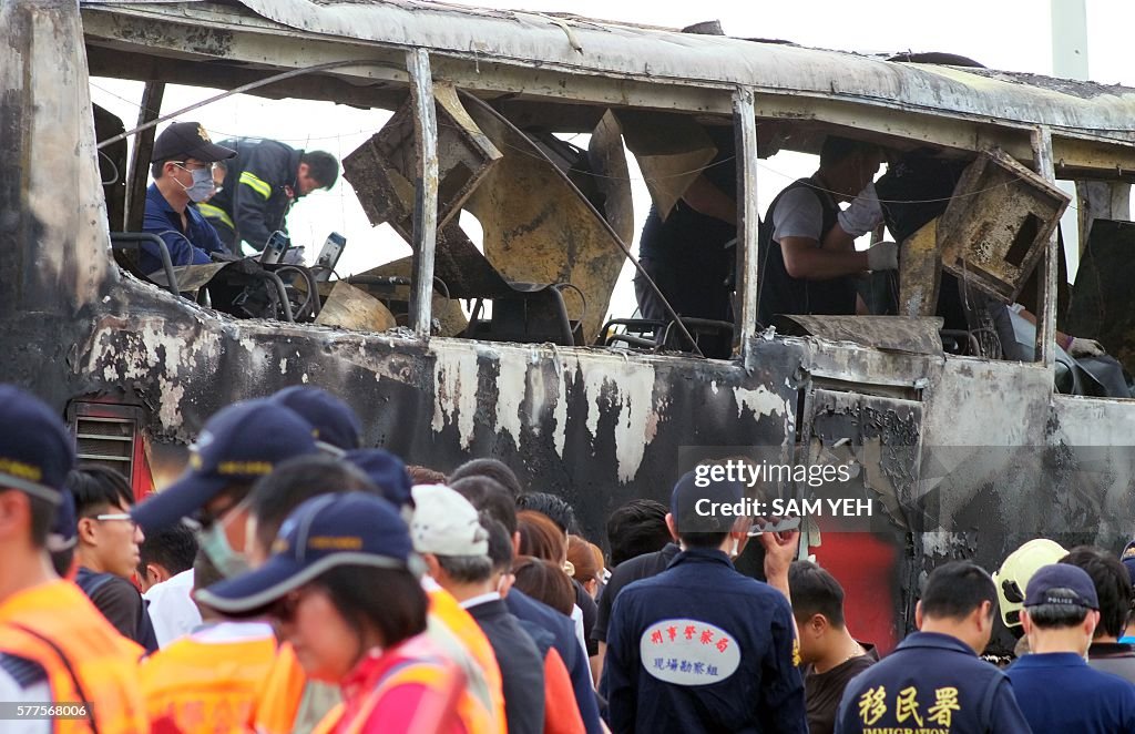 TAIWAN-CHINA-TOURIST-BUS-CRASH
