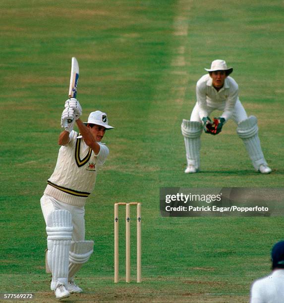 Richard Hadlee batting for Nottinghamshire during the Benson and Hedges Cup Semi Final between Nottinghamshire and Lancashire at Trent Bridge,...