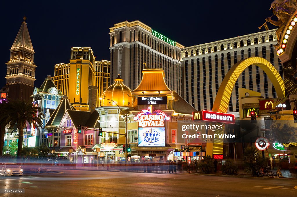 Las Vegas strip at Night, USA