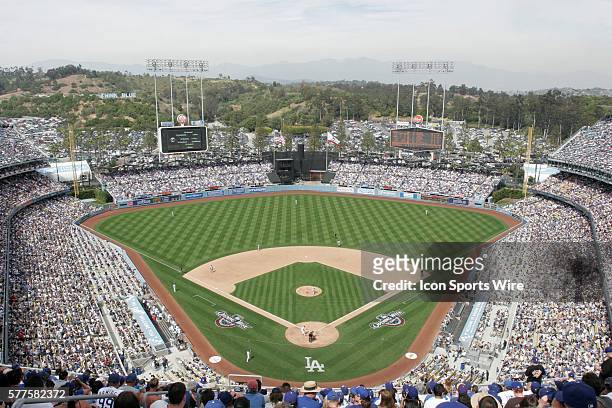 April 13, 2009; Opening Day at Dodger Stadium. The Los Angeles Dodgers defeated the San Francisco Giants by the final score of 11-1 at Dodger Stadium...