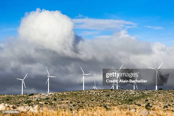 eoliennes - occitanie stock pictures, royalty-free photos & images