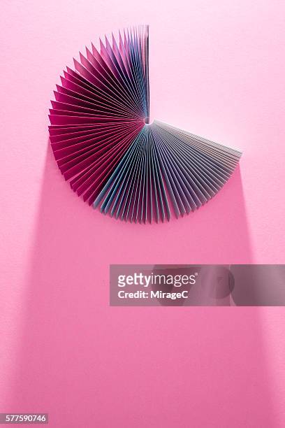 Colorful Pink Paper Pages Fanned Out