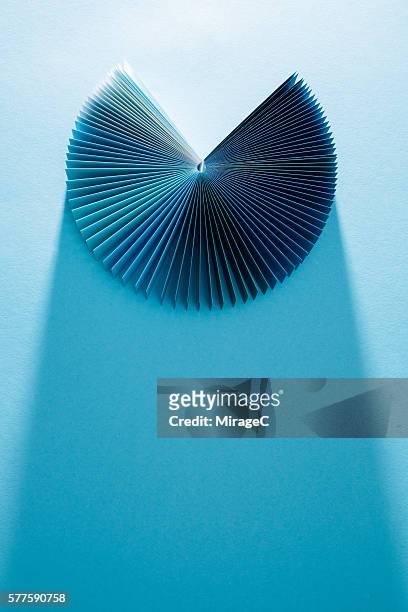 Colorful Blue Paper Pages Fanned Out