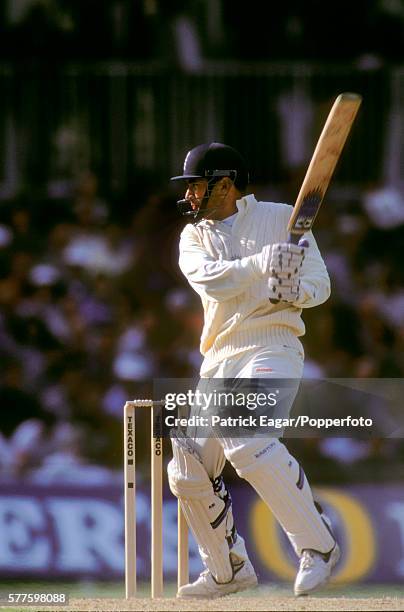 Adam Hollioake batting for England during his 53 not out in the 2nd Texaco Trophy One Day International between England and Australia at The Oval,...