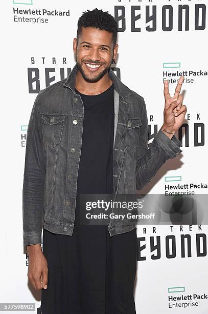 Actor Jeffrey Bowyer-Chapman attends the "Star Trek Beyond" New York premiere at Crosby Street Hotel on July 18, 2016 in New York City.