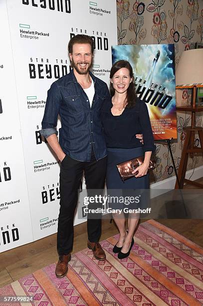 Bill Heck and Maggie Lacey attend the "Star Trek Beyond" New York premiere at Crosby Street Hotel on July 18, 2016 in New York City.