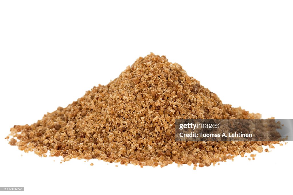 Heap of brown coconut palm sugar