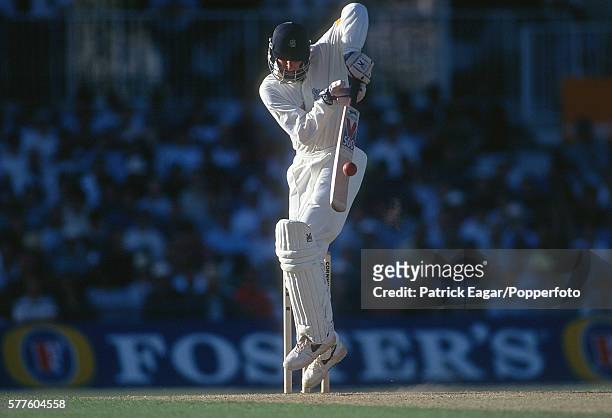 John Crawley batting for England during the 3rd Test match between England and Pakistan at The Oval, London, August 1996.