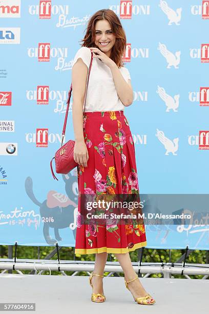 Actress Miriam Leone attends Giffoni Film Fest 2016 - Day 5 photocall on July 19, 2016 in Giffoni Valle Piana, Italy.