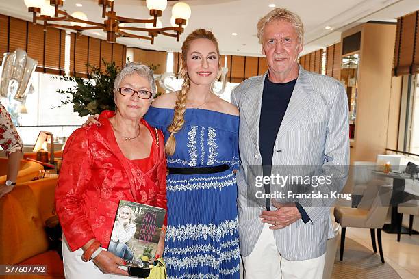 Elna-Margret zu Bentheim-Steinfurt and her parents Gitte Rinn and Manfred Rinn attend the presentation of the Elna-Margret zu Bentheim-Steinfurt book...