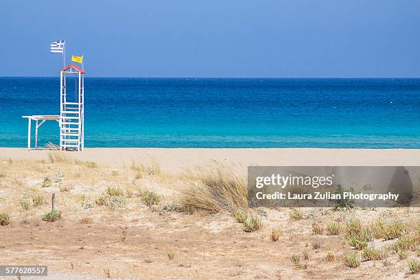 falasarna beach - laura zulian stockfoto's en -beelden