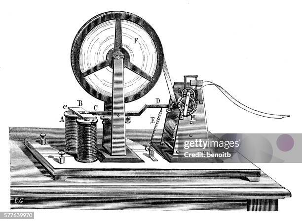 morse code receiver - morse telegraph stock illustrations