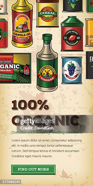 illustrations, cliparts, dessins animés et icônes de bannière web fraîche de la ferme biologique - tomate ancienne