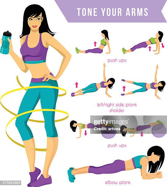 fitness workout - aerobics stock illustrations