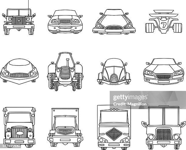 ilustraciones, imágenes clip art, dibujos animados e iconos de stock de coches garabatos - coche del futuro