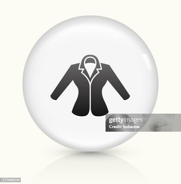 jacket icon on white round vector button - suit jacket stock illustrations