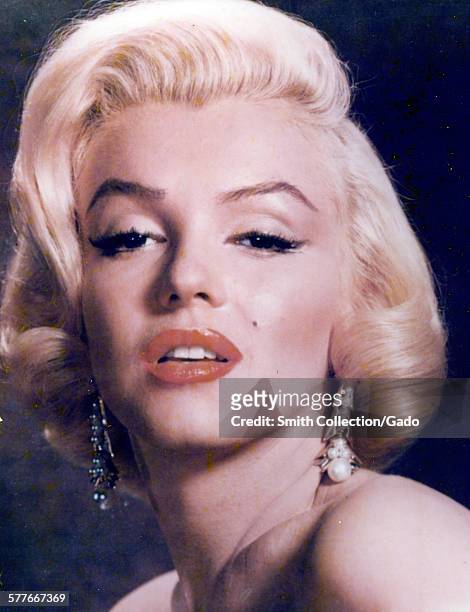 Marilyn Monroe, headshot, 1950.