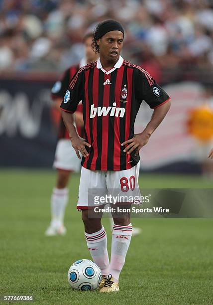 Milan's Ronaldinho . Inter Milan defeated AC Milan 2-0 in a World Football Challenge match at Gillette Stadium in Foxborough, Massachusetts.