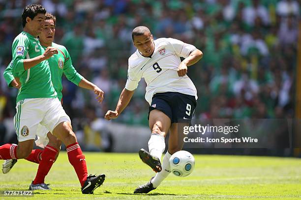 Charlie Davies scores a first half goal. The Mexico Men's National Team defeated the United States Men's National Team 2-1 at Estadio Azteca in...