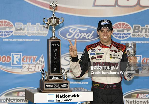 David Ragan wins The Food City 250 at Bristol Motor Speedway, in Bristol, TN.