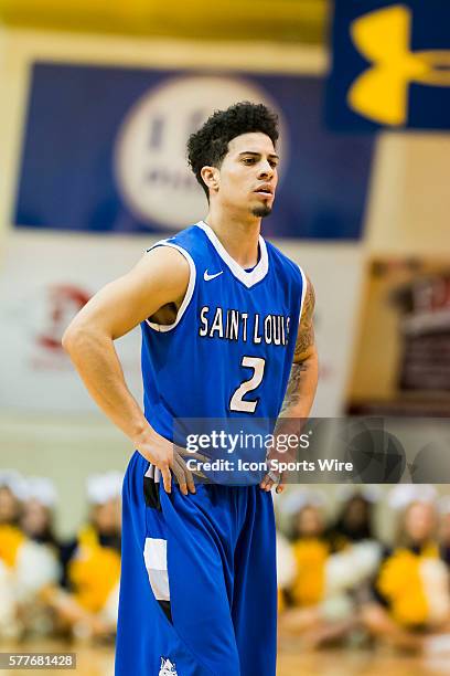 February 8, 2014 Saint Louis Billikens guard Austin McBroom during the Saint Louis Billikens versus the La Salle Explorers game at the Tom Gola Arena...