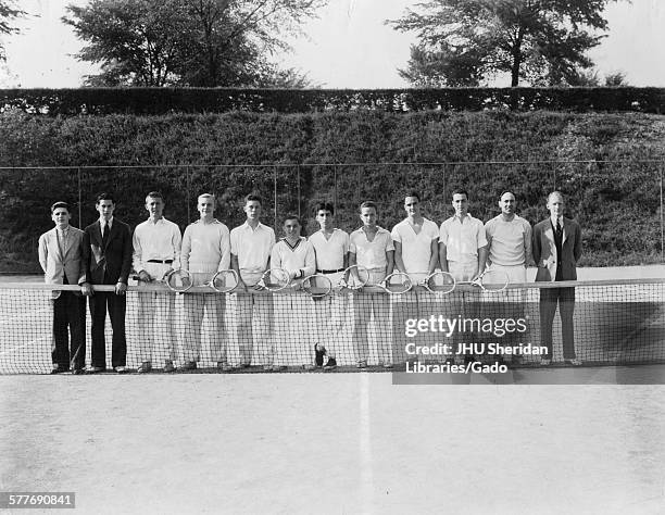 Tennis, Jean Hofmeister, Team photograph, Coach Hofmeister second from right, 1936.