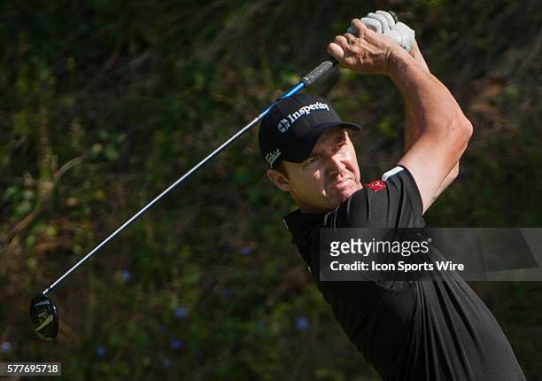Jimmy Walker competes in the Northern Trust Open golf tournament held at the Riviera Country Club in Pacific Palisades.