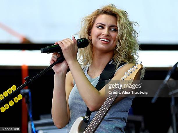JUlLY 9: Tori Kelly performs during the Budweiser All-Star Concert part of Pepsi All-Star Music Series at the Embarcadero Marina Park South on...