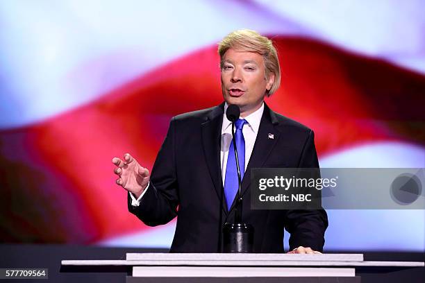 Episode 0503 -- Pictured: Host Jimmy Fallon as Donald Trump on July 19, 2016 --