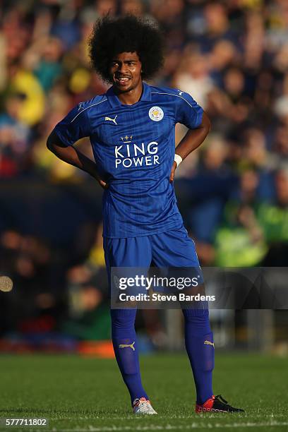 Hamza Choudhury of Leicester City during a pre-season friendly between Oxford United and Leicester City at Kassam Stadium on July 19, 2016 in Oxford,...